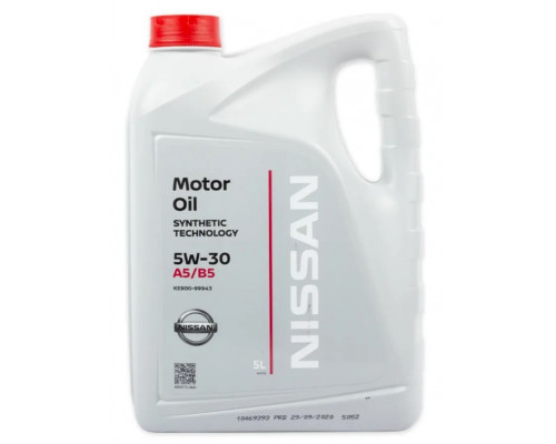 NISSAN Motor Oil SAE 5W-30 5л. KE900-99943 Масло моторное.