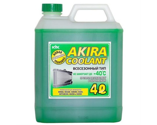 Антифриз готовый  AKIRA Coolant -40°C зеленый 4л.