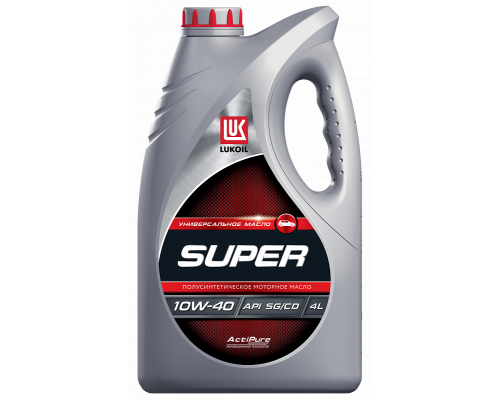 Масло моторное LUKOIL SUPER, SEMI-SYNTHETIC 10W-40, API SG/CD 4 л