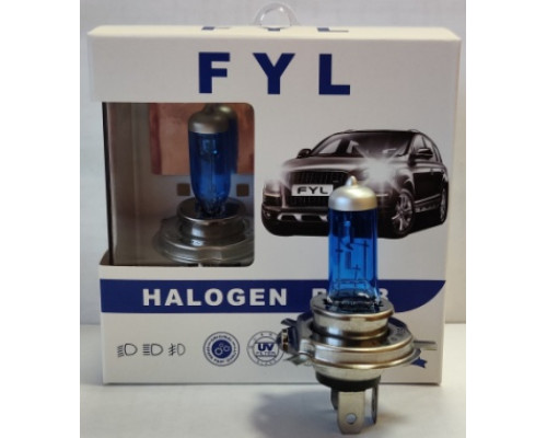 Набор галоген. ламп  "F Y L" BLUE (5000K) H4 12V 60/55W (эффект XENON) комп. 2шт.