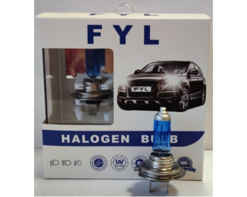 Набор галоген. ламп  "F Y L" BLUE (5000K) H7 12V 55W (эффект XENON) комп. 2шт.