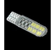 Автолампа светодиодная T10-3014-24SMD-Crystal 12V (б/цокольная W5W)