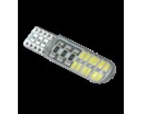 Автолампа светодиодная T10-3014-24SMD-Crystal 12V (б/цокольная W5W)